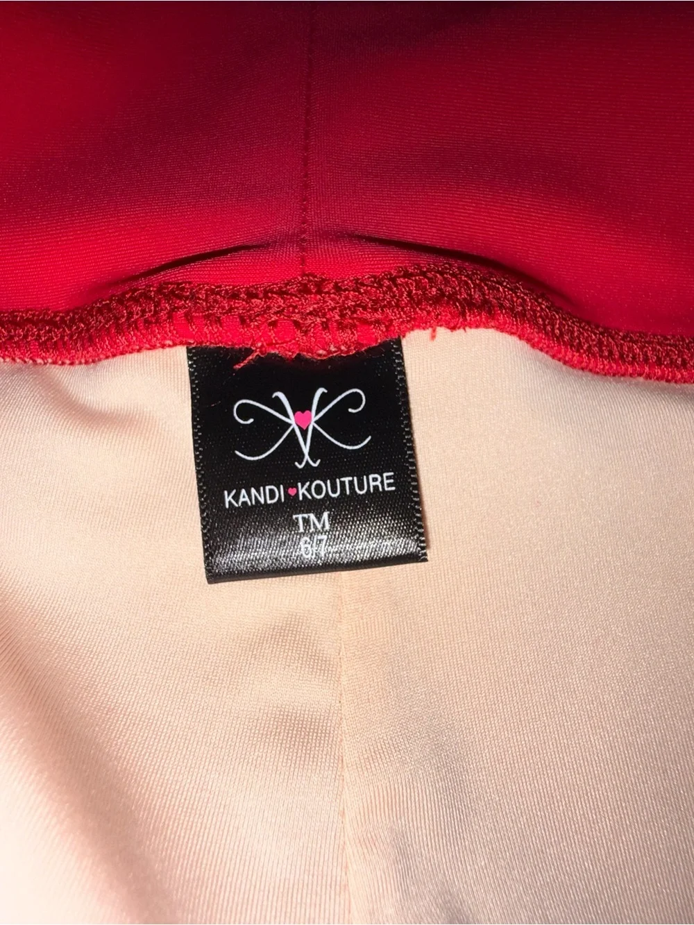 Kandi Kouture NWT! Red Dance Shorts Size Adult Medium